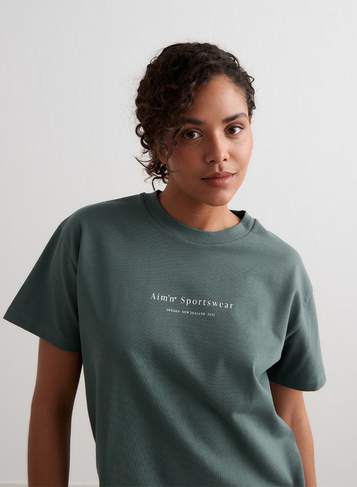 Co Activewear - Sage Serif Boxy T-shirt third image