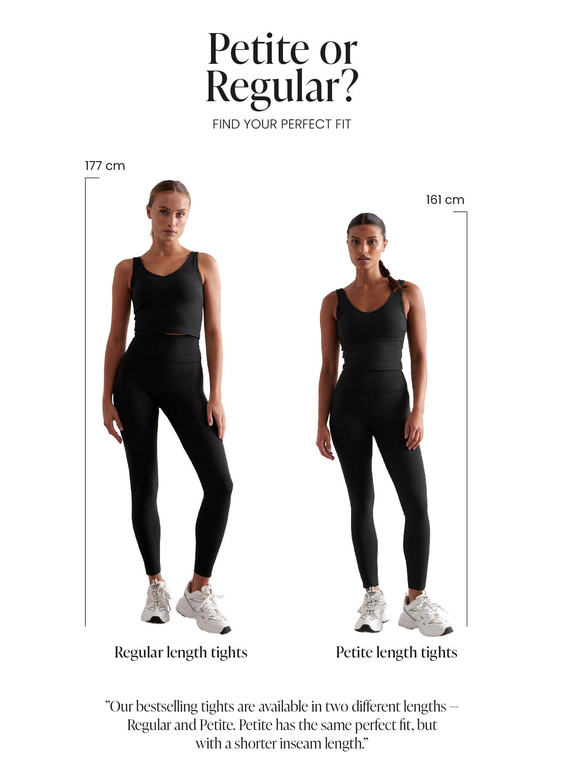 Co Activewear - Black Sense Petite Tights fourth image