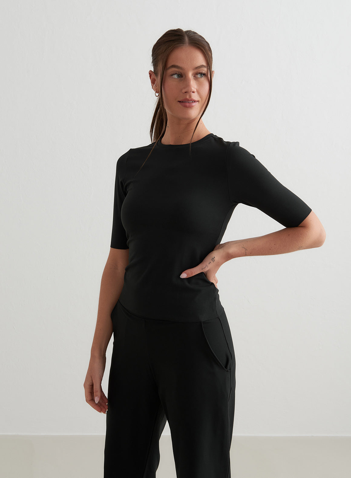 Co Activewear - Black Sense Half Sleeve Top third image