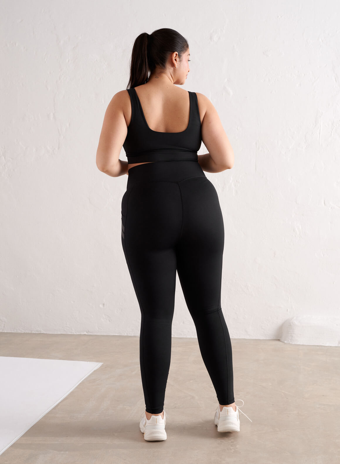 Co Activewear - Black High Support Ribbed Bra sixth image