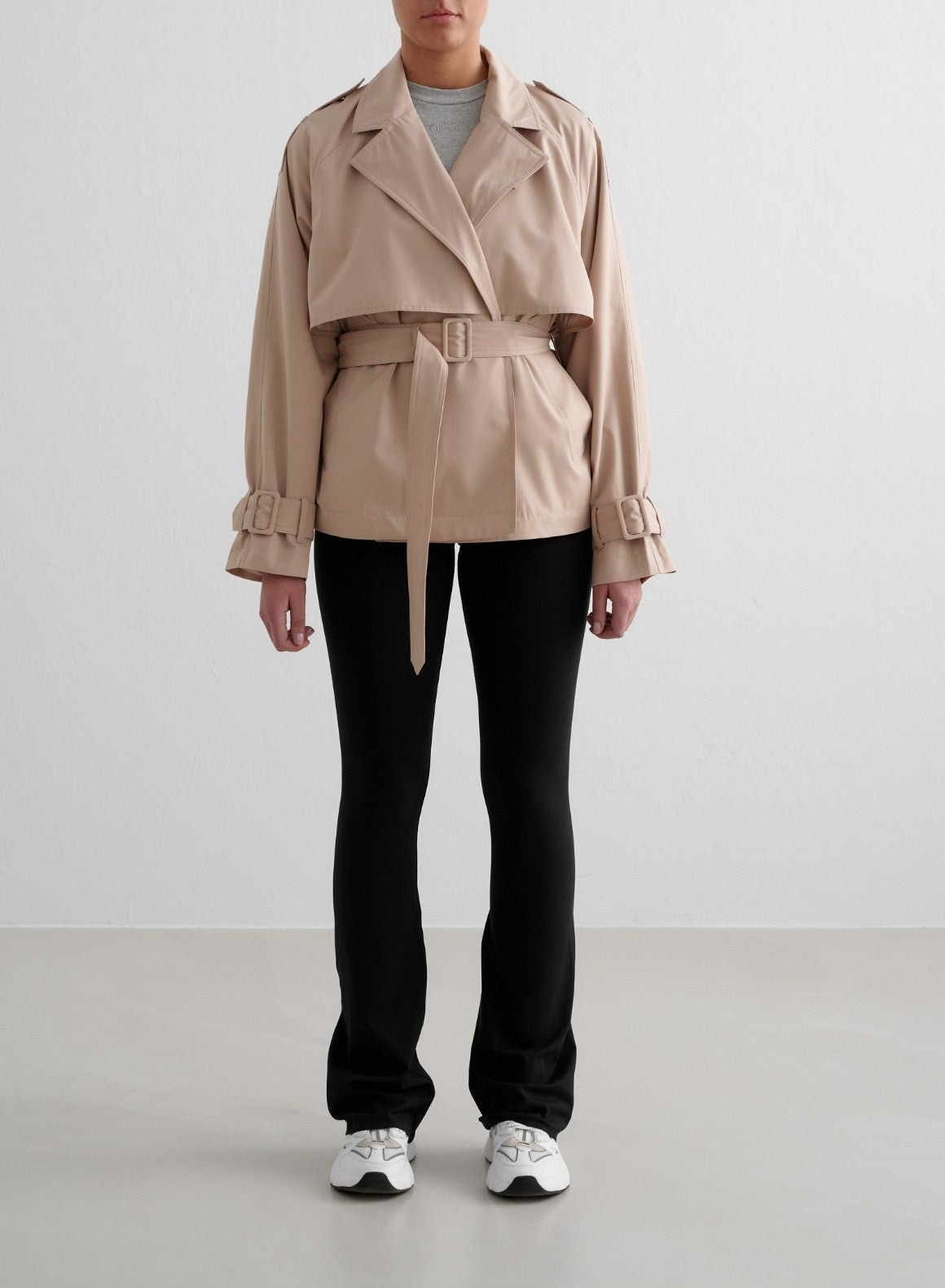 Co Activewear - Beige Recycled Tech Trench Jacket secondary image
