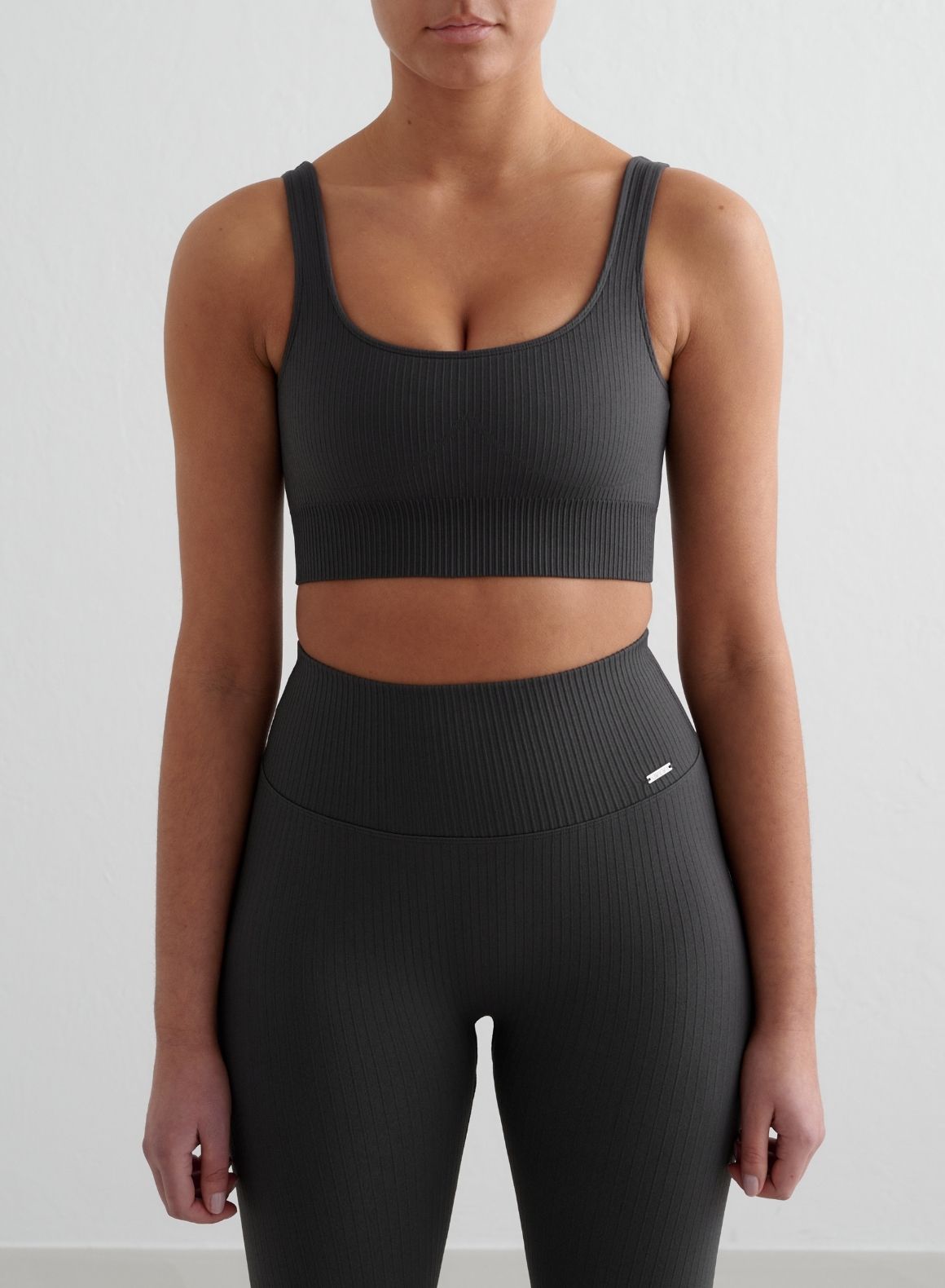 Co Activewear - Shadow Grey Ribbed Seamless Bra secondary image