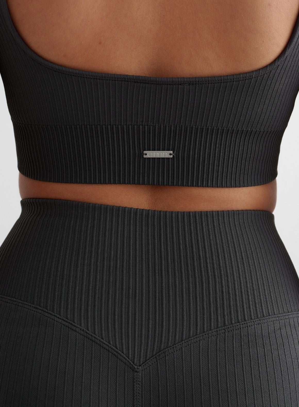 Co Activewear - Shadow Grey Ribbed Seamless Bra fifth image