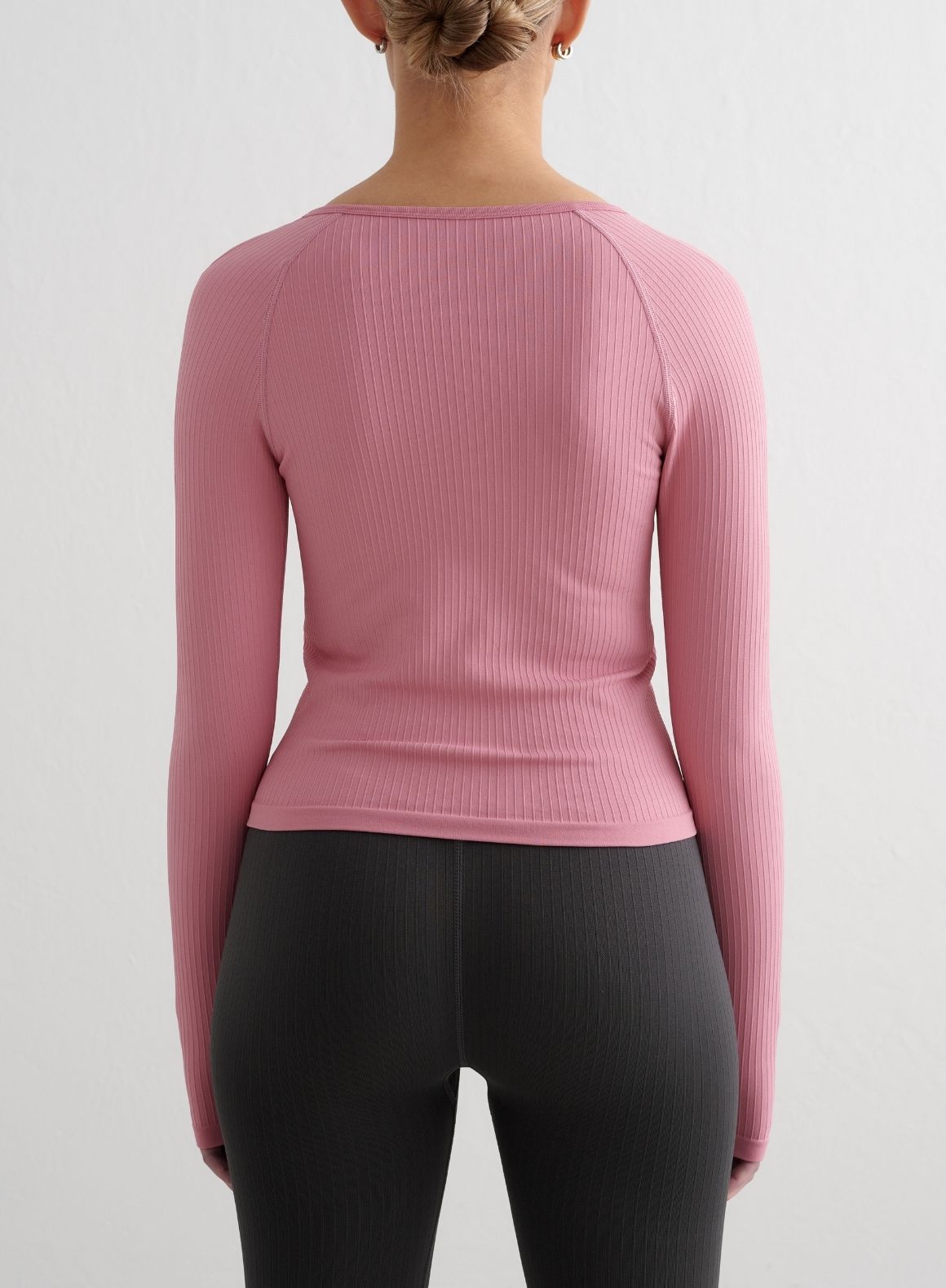 Co Activewear - Desert Rose Ribbed Seamless Zip Jacket third image