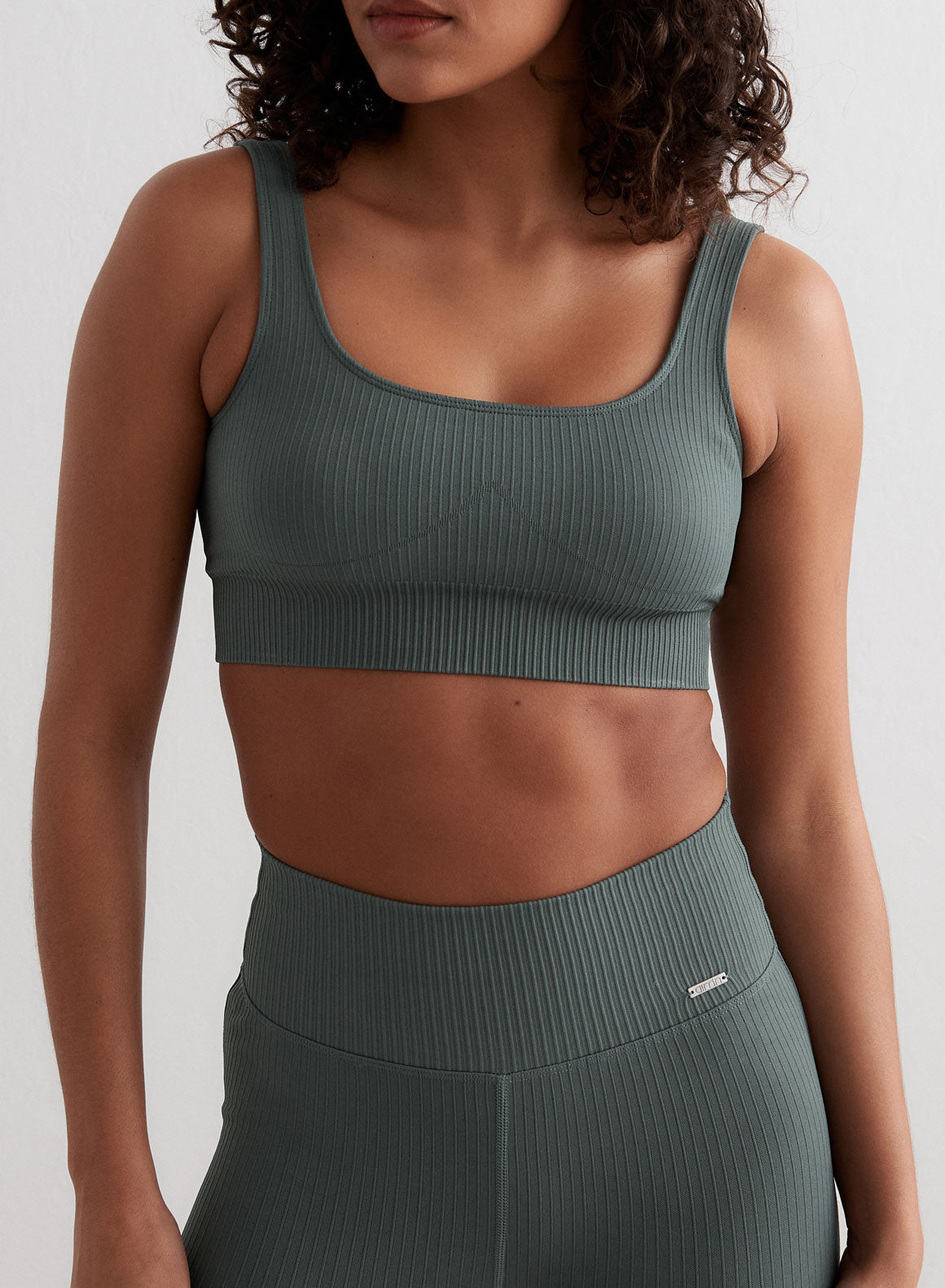 Co Activewear - Sage Ribbed Seamless Bra secondary image