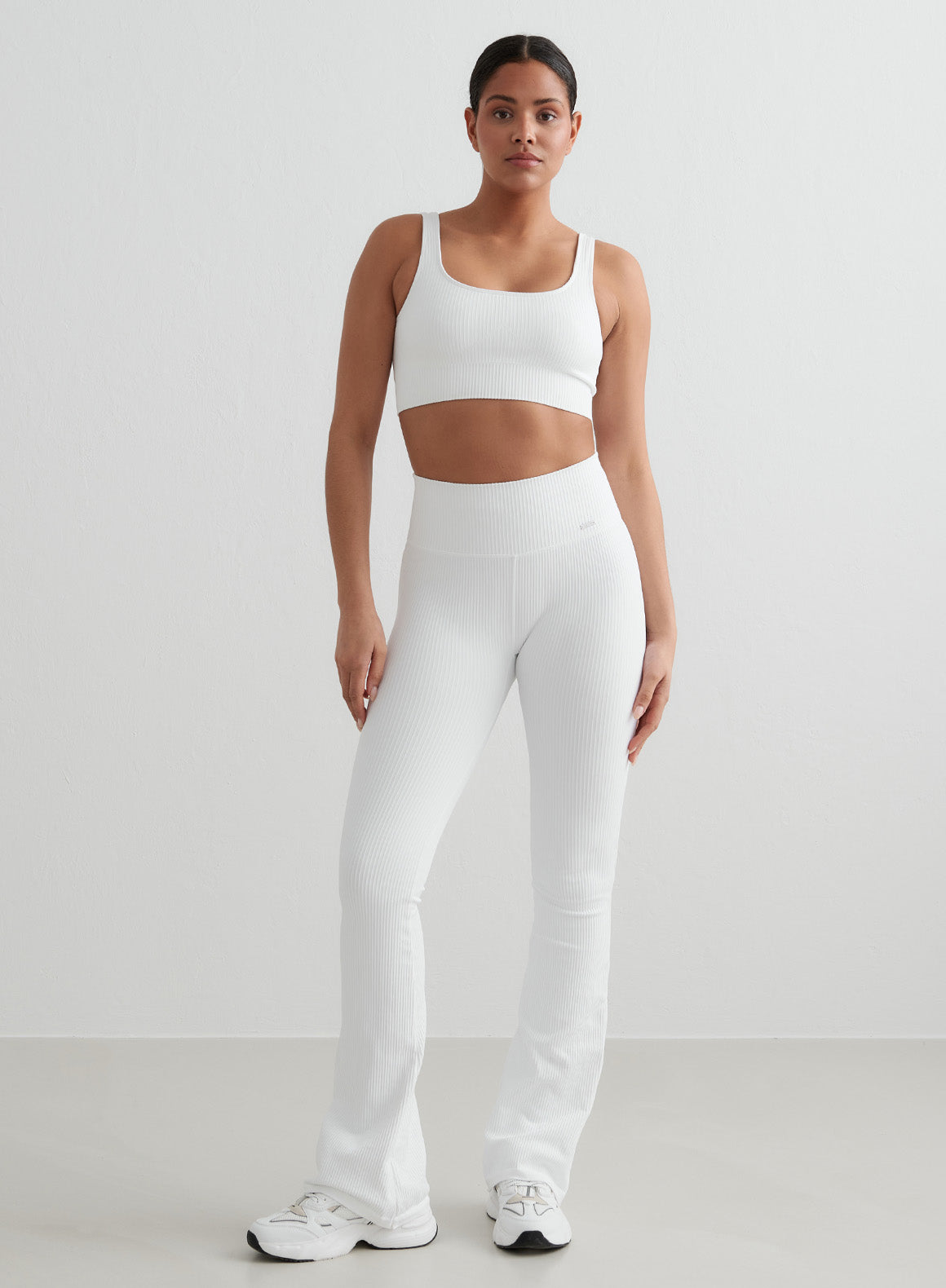 Co Activewear - White Ribbed Seamless Bra sixth image