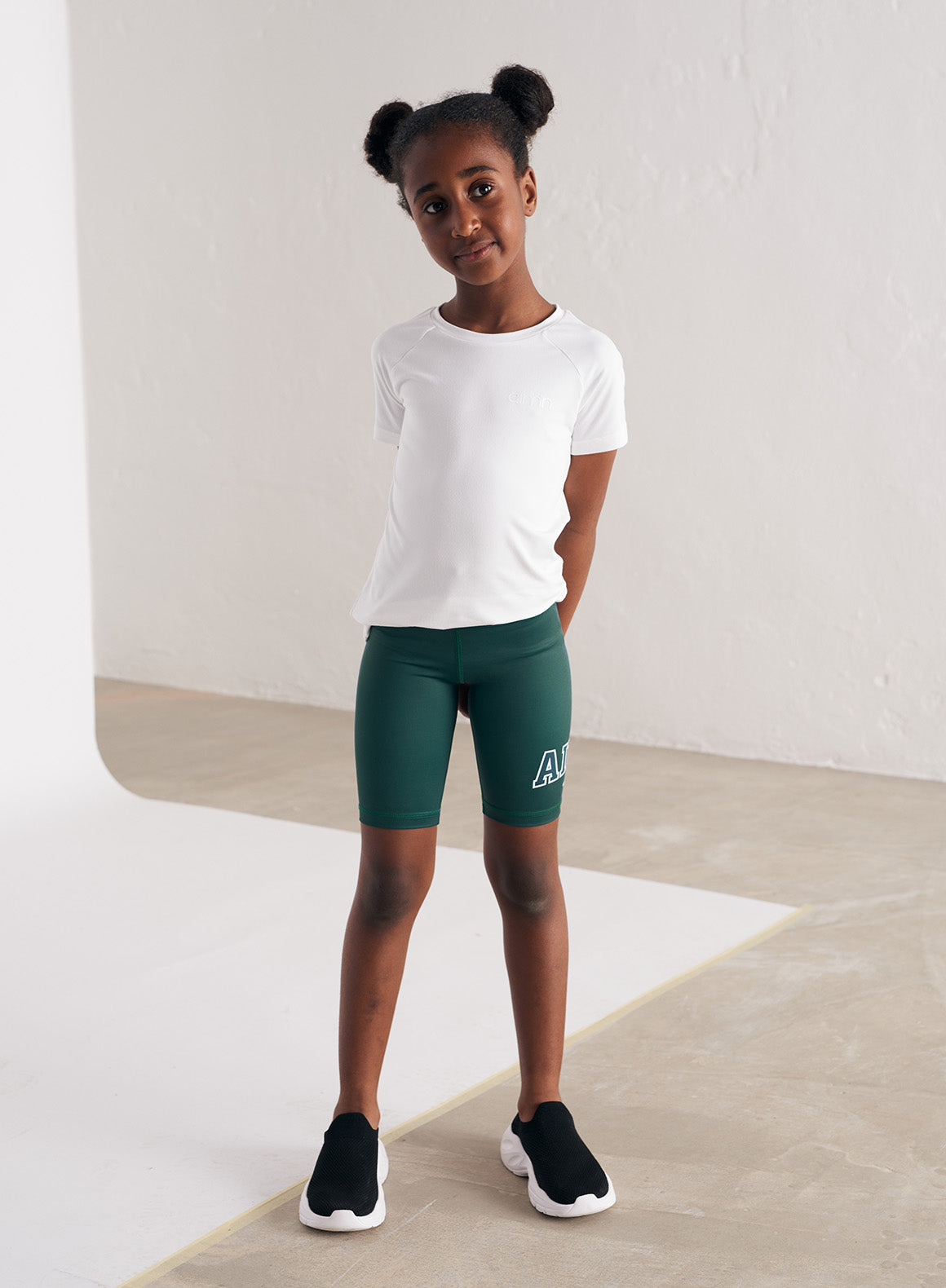 Pine Green Mini Biker Shorts AIM N AU