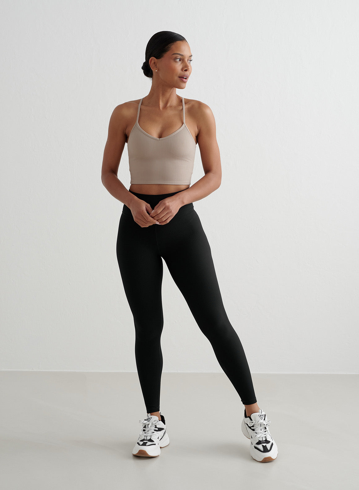 Co Activewear - Dark Clay Ribbed Performance Bralette sixth image