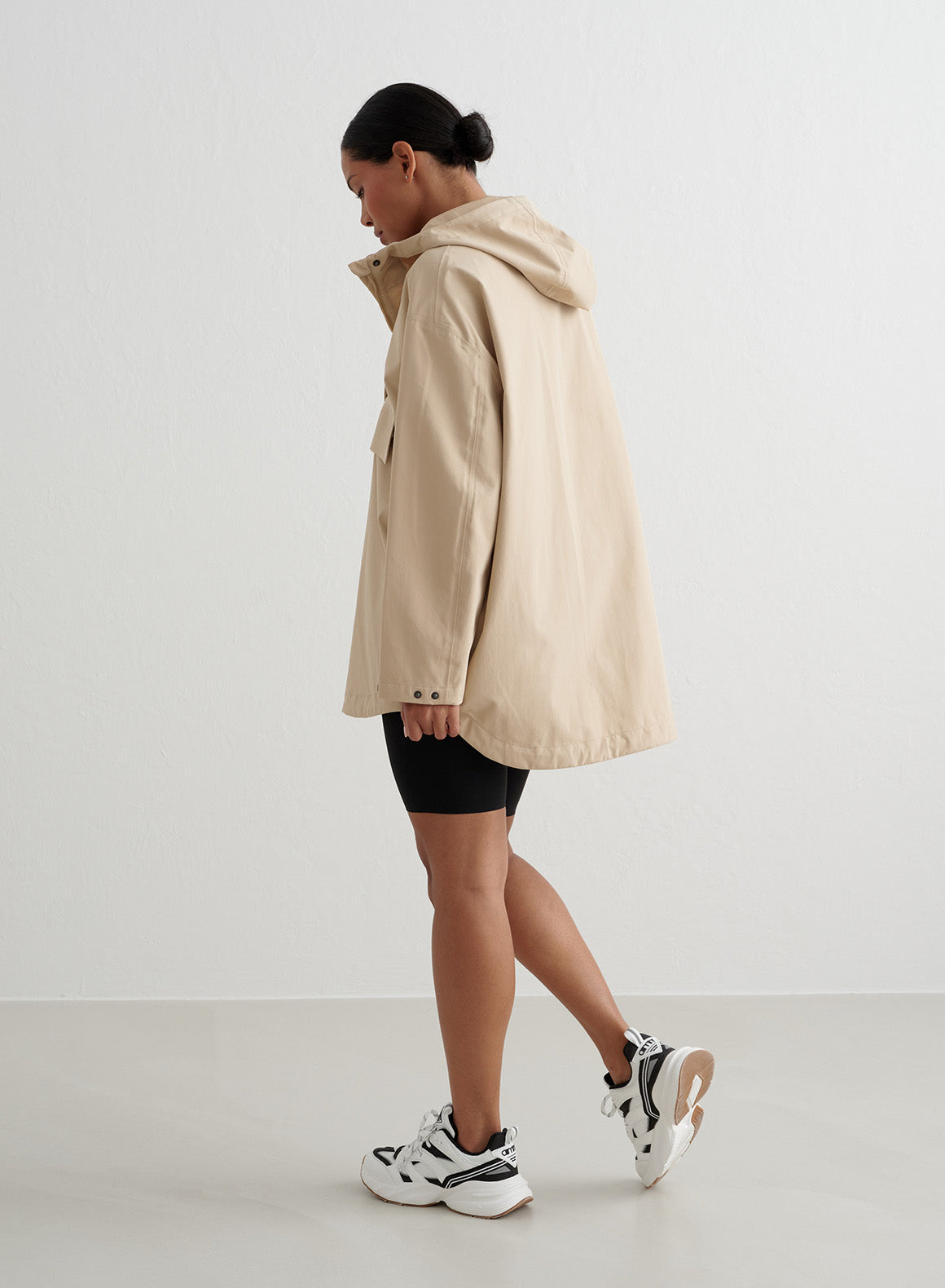 Co Activewear - Beige Waterproof Oversized Anorak fifth image