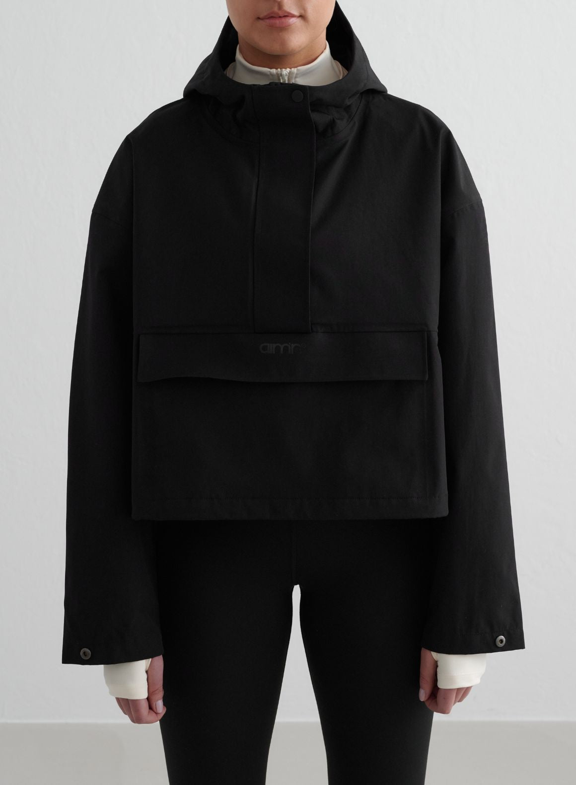 Co Activewear - Black Cropped Waterproof Anorak fourth image
