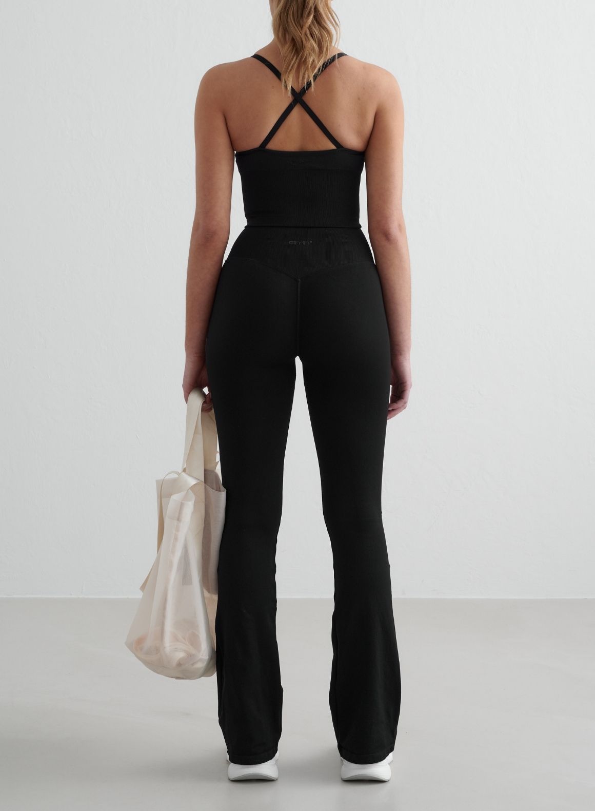 Co Activewear - Black Shape Seamless Cross Back Bralette fifth image