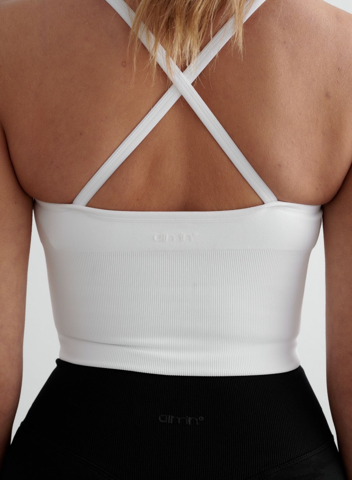 Co Activewear - White Shape Seamless Cross Back Bralette fifth image