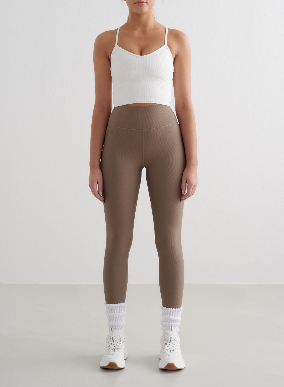 Co Activewear - White Ribbed Performance Bralette fourth image