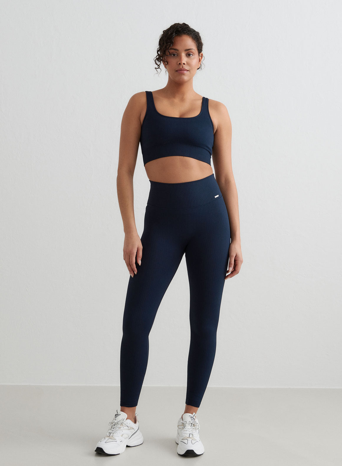 Co Activewear - Navy Ribbed Seamless Bra fifth image