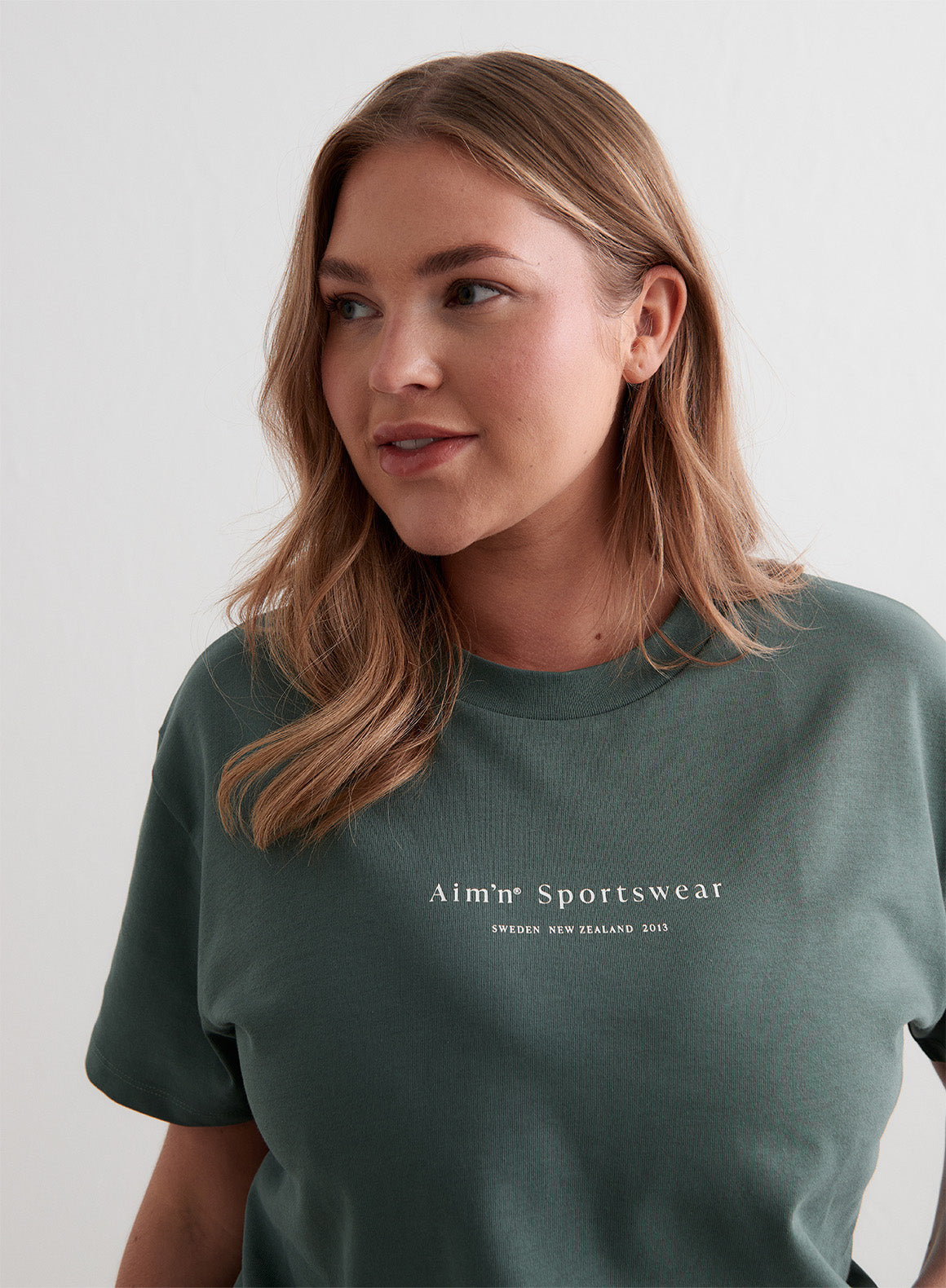 Co Activewear - Sage Serif Boxy T-shirt sixth image