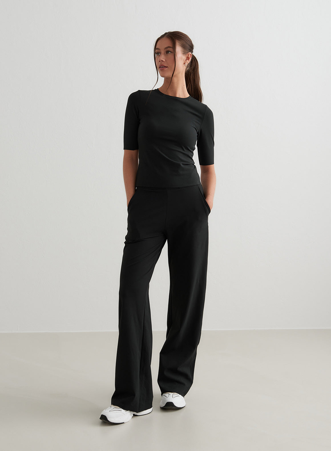 Co Activewear - Black Sense Half Sleeve Top fourth image