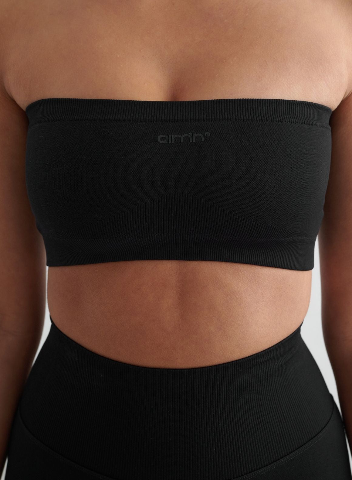 Co Activewear - Black Shape Seamless Bandeau Bra sixth image