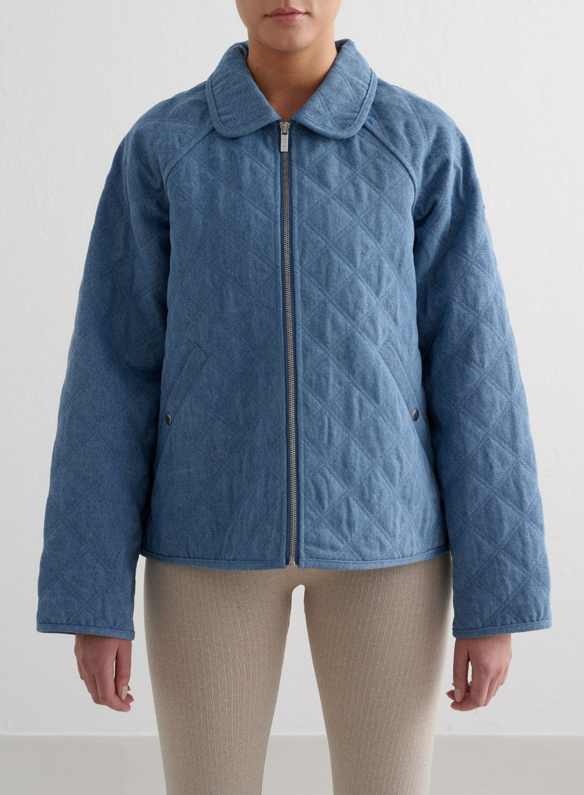 Co Activewear - Denim Quilted Jacket fourth image