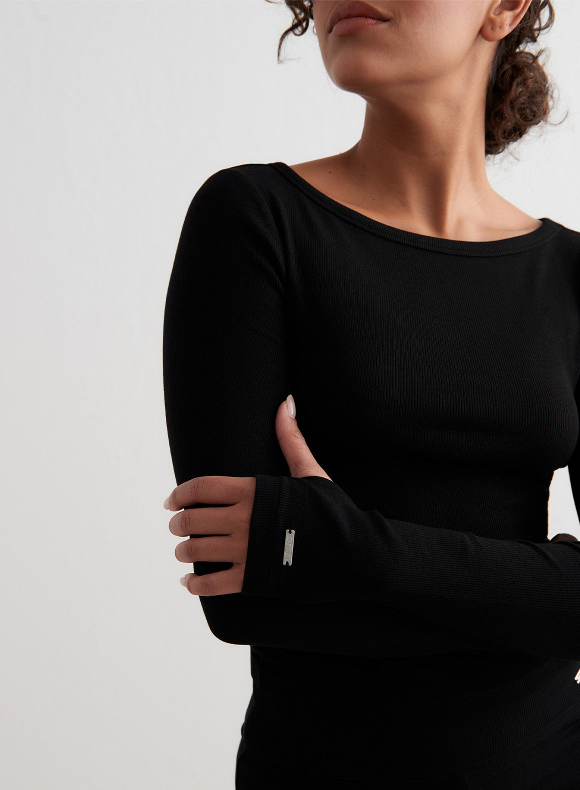 Co Activewear - Black Ease Ribbed Long Sleeve Top secondary image