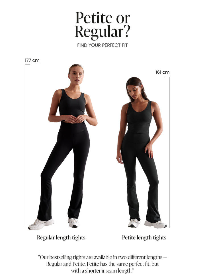 Dark Clay Sense Flare Petite Tights Black Sense Flare Petite Tights