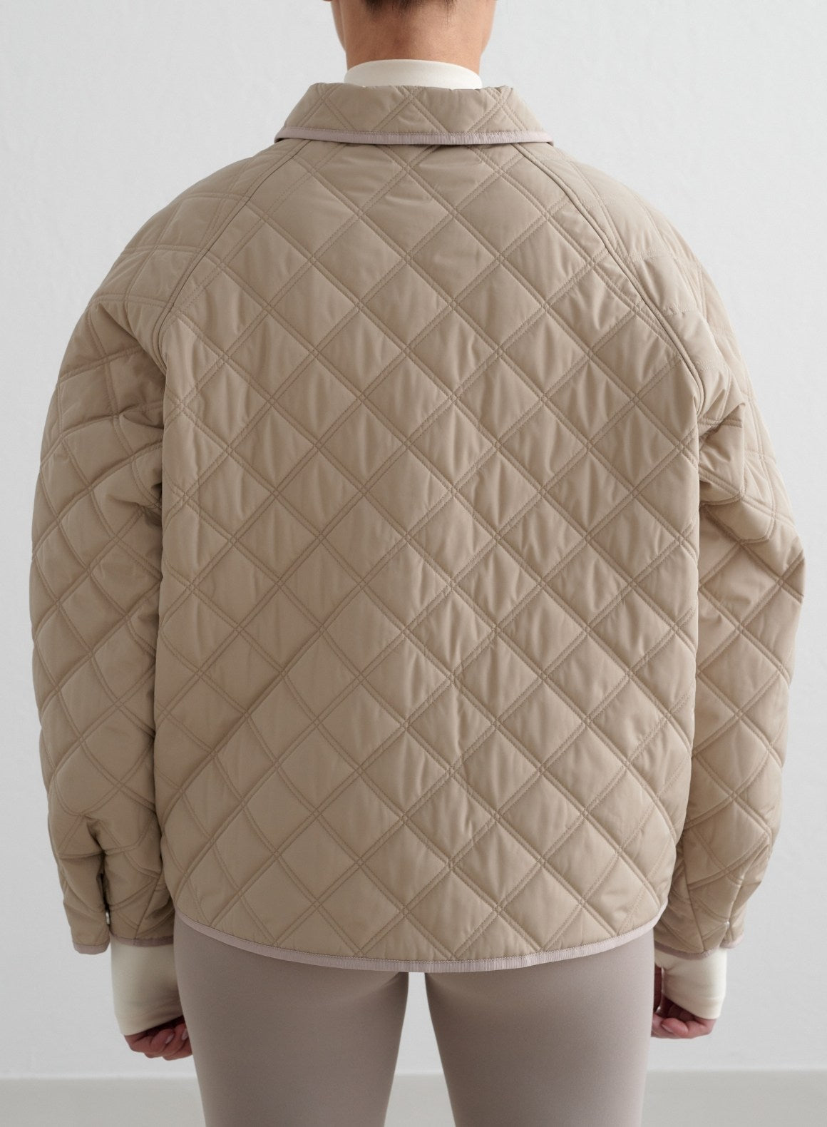 Co Activewear - Beige Quilted Femme Jacket sixth image