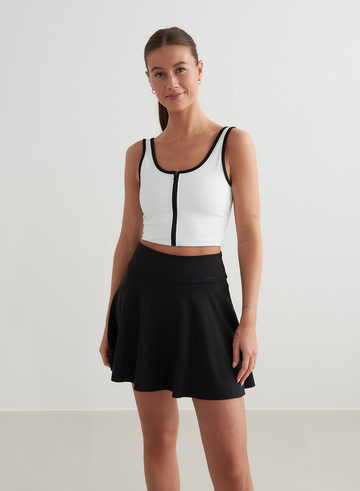 Co Activewear - White Sense Zipped Bralette fifth image