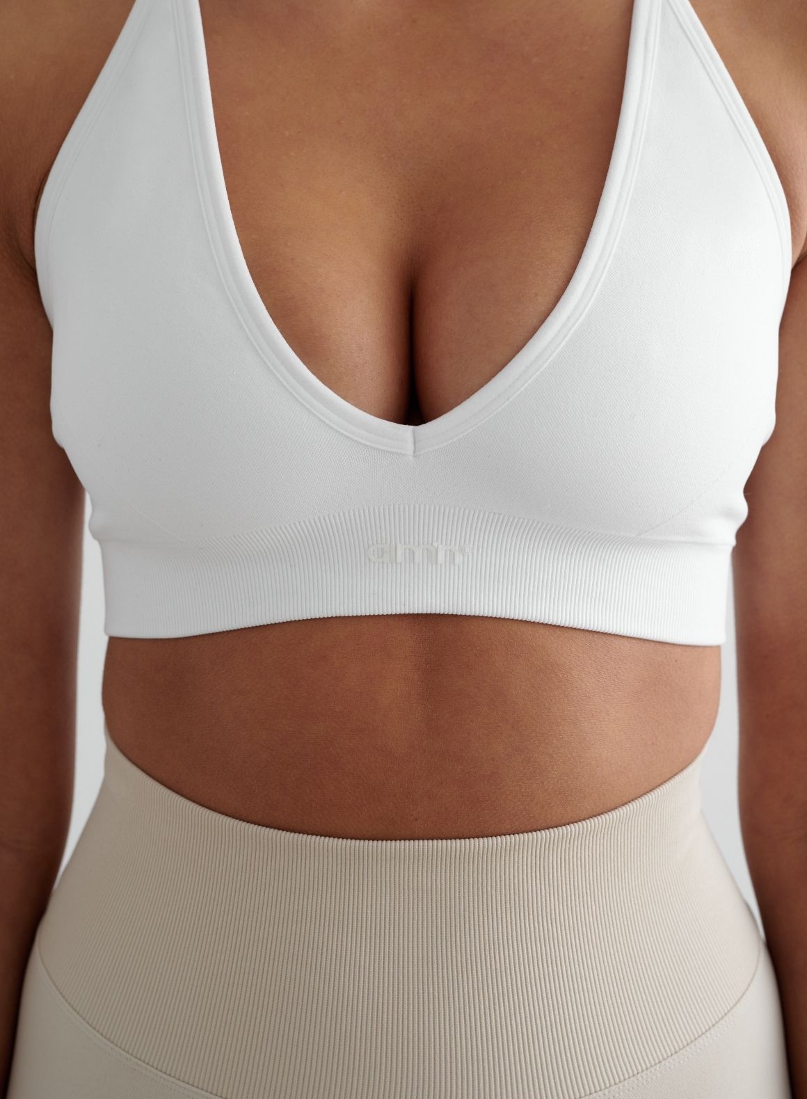 Co Activewear - White Shape Seamless Cross Back Bra sixth image