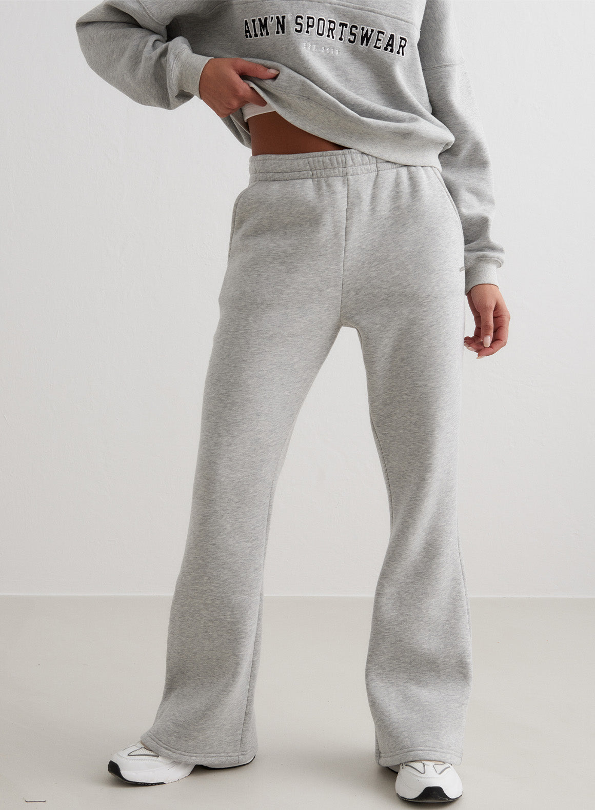 Wide leg grey sweatpants new arrivals