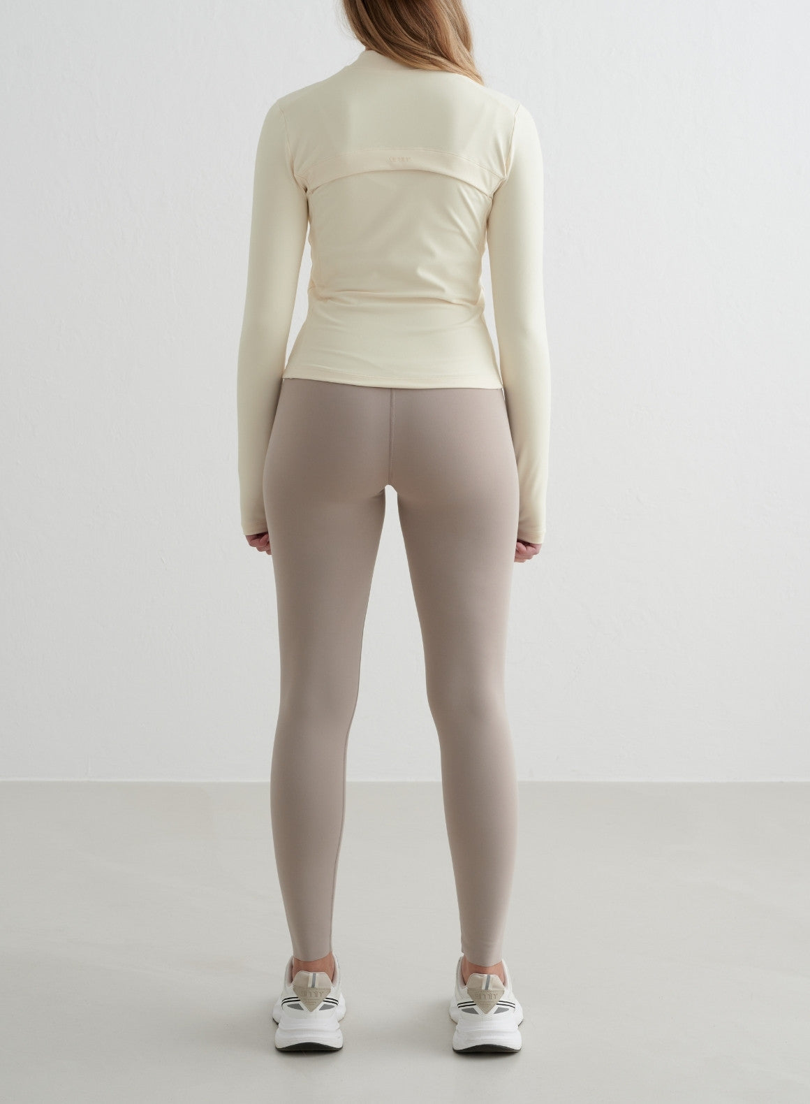 Co Activewear - Almond White Sense Zip Jacket fifth image