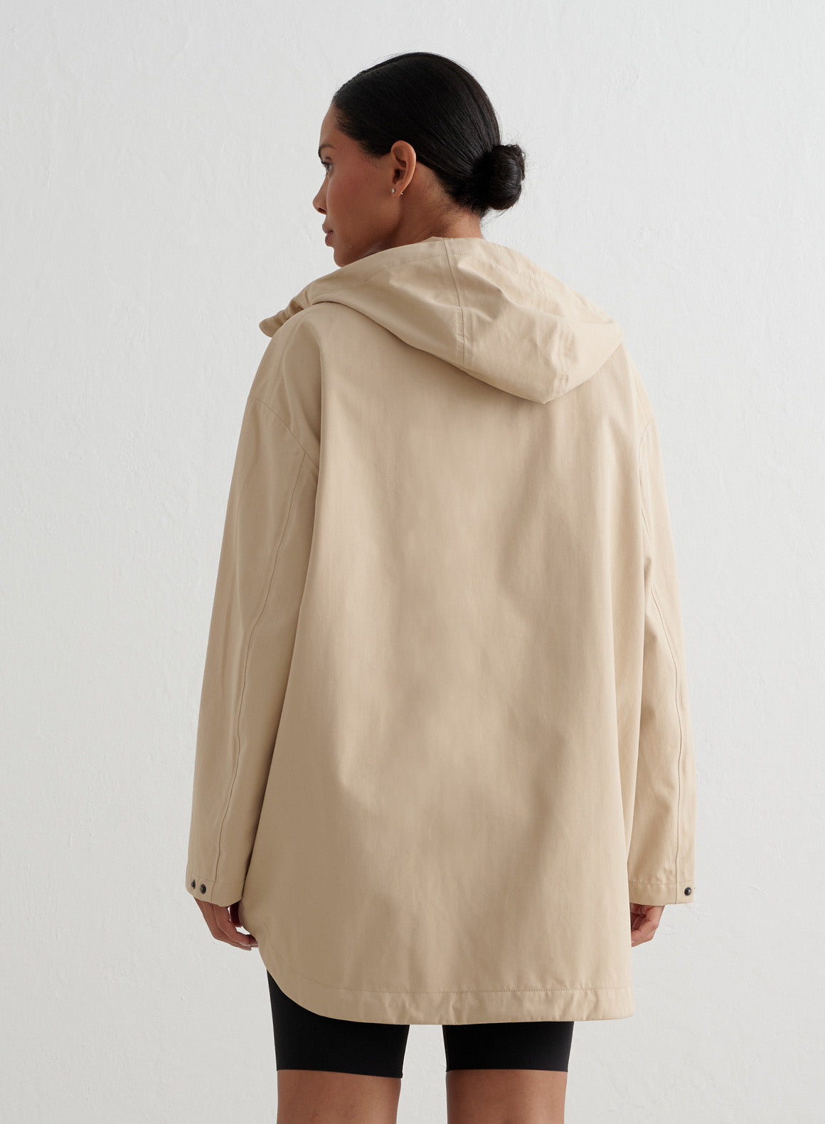 Co Activewear - Beige Waterproof Oversized Anorak fourth image