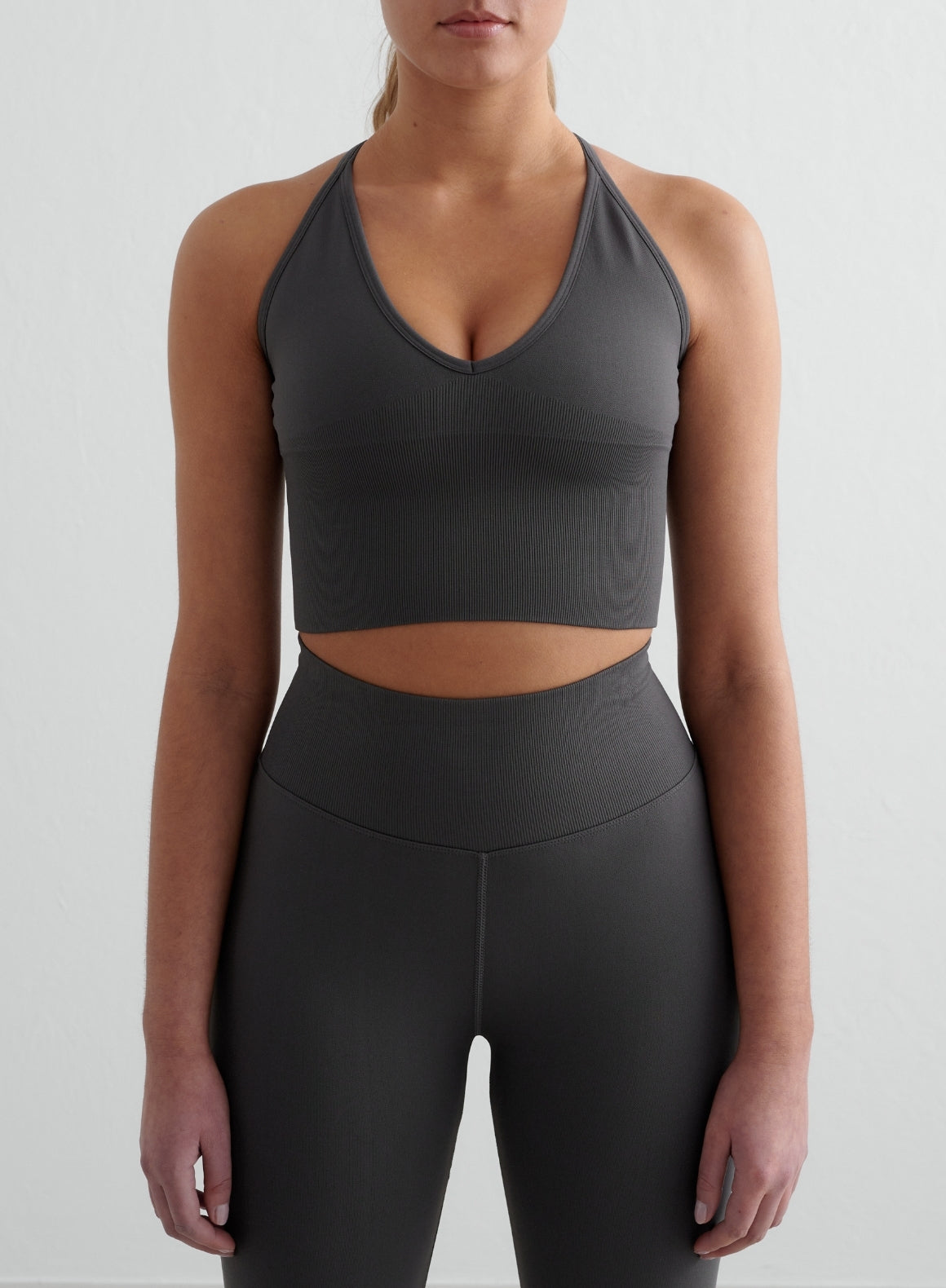 Co Activewear - Shadow Grey Shape Seamless Cross Back Bralette secondary image