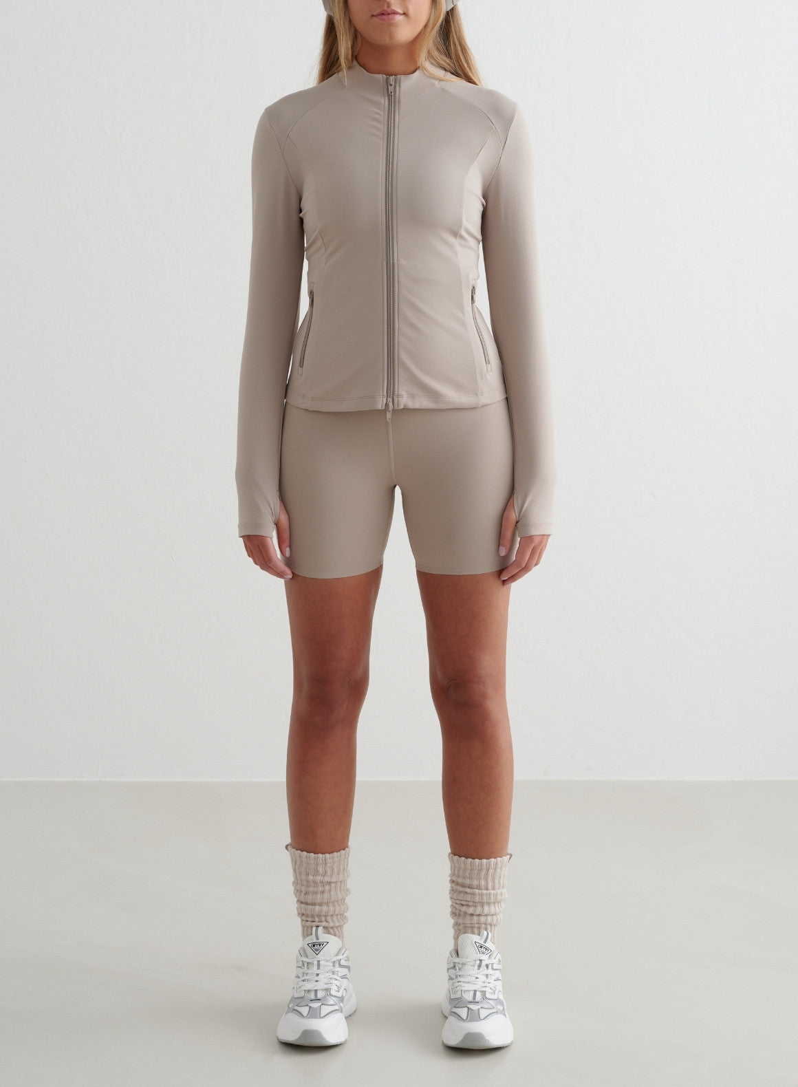 Co Activewear - Dark Clay Sense Midi Biker Shorts fourth image