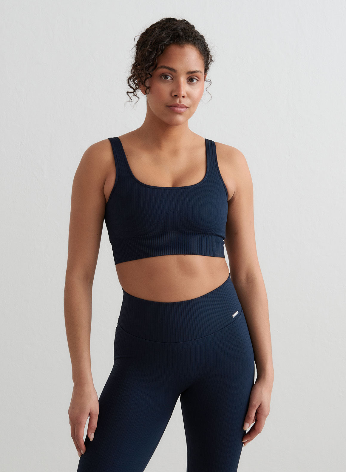 Co Activewear - Navy Ribbed Seamless Bra fourth image
