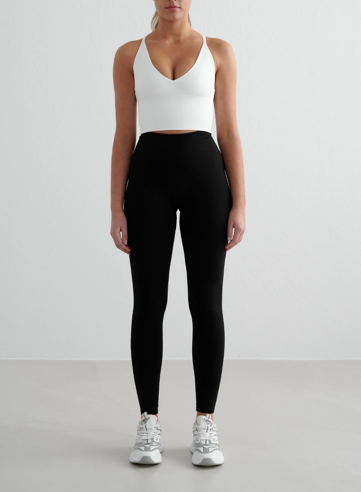 Co Activewear - White Shape Seamless Cross Back Bralette fourth image
