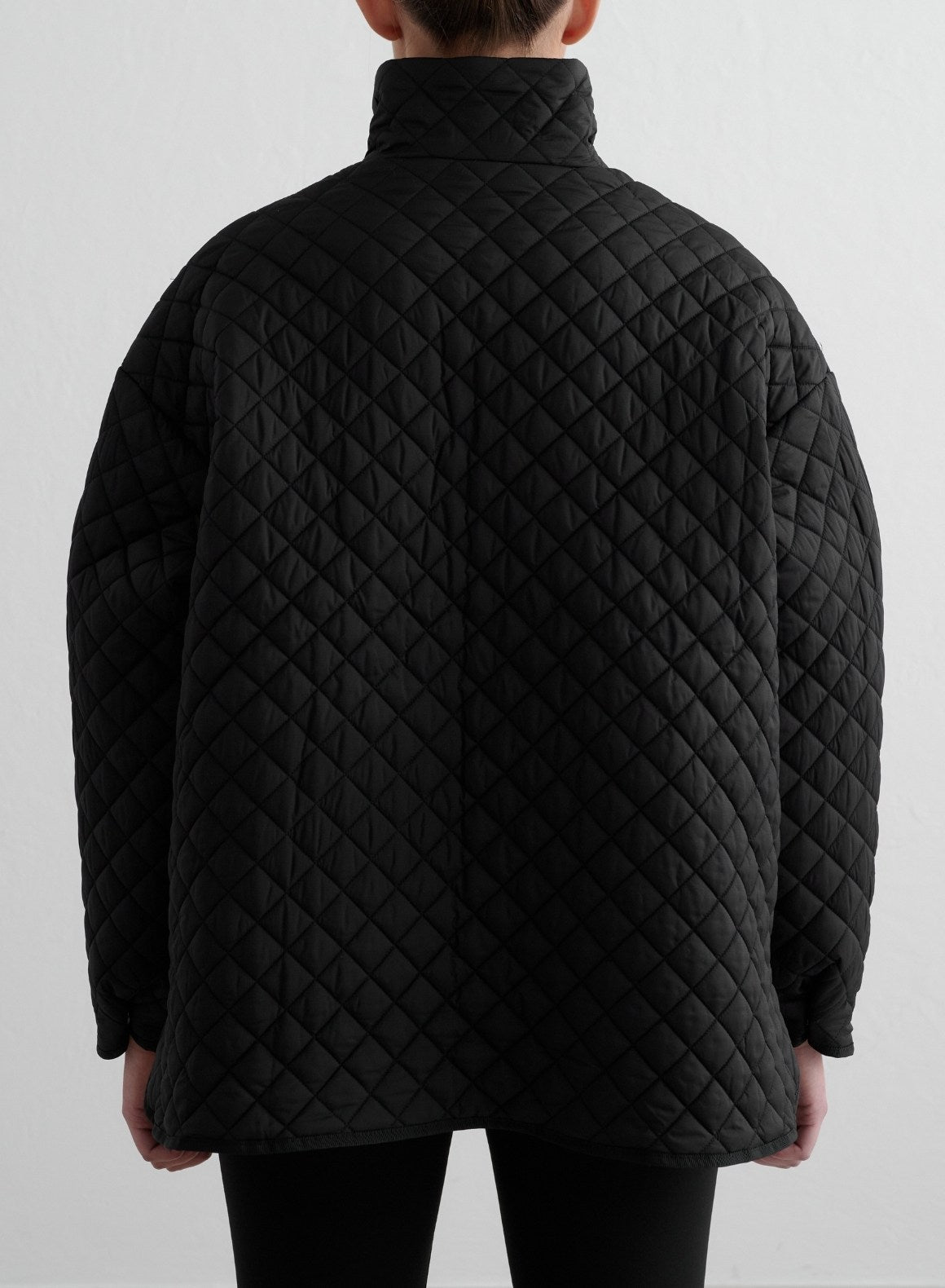 Co Activewear - Black Oversized Quilted Jacket sixth image