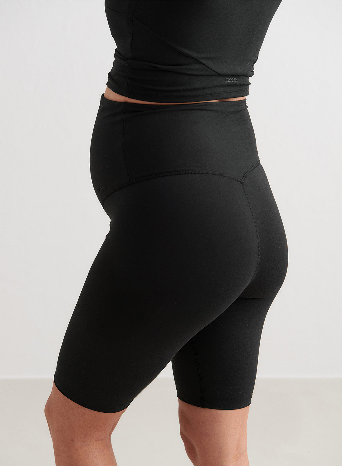 Co Activewear - Black Sense Maternity Biker Shorts fourth image