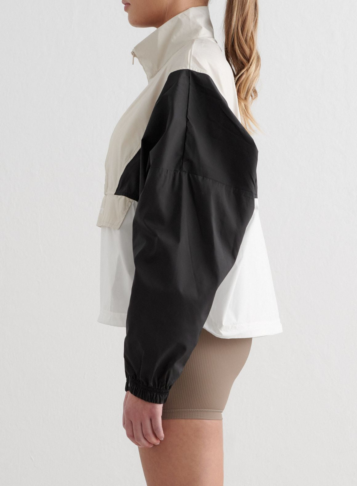 Co Activewear - Café Au Lait Balance Blocked Windstopper Jacket fifth image