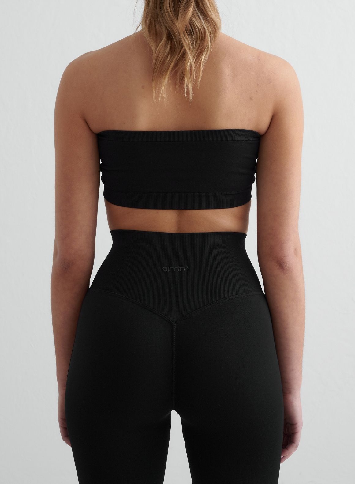 Co Activewear - Black Shape Seamless Bandeau Bra third image