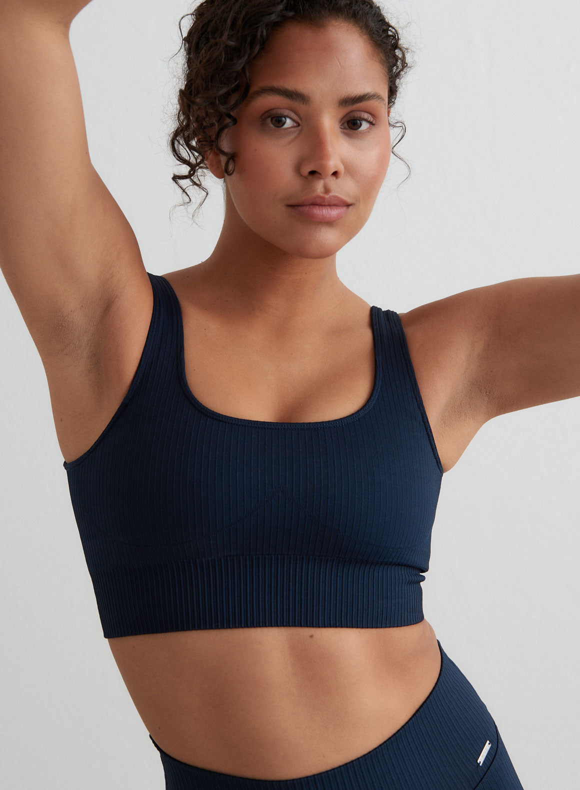 Co Activewear - Navy Ribbed Seamless Bra secondary image