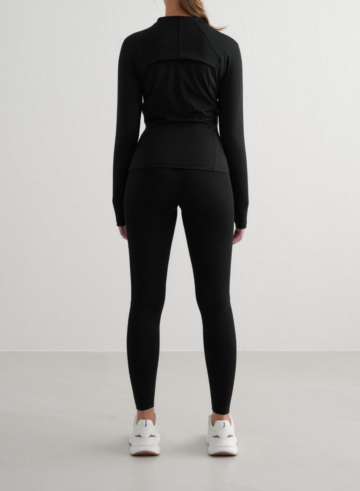 Black Sculpting Zip Jacket Black Sculpting Zip Jacket