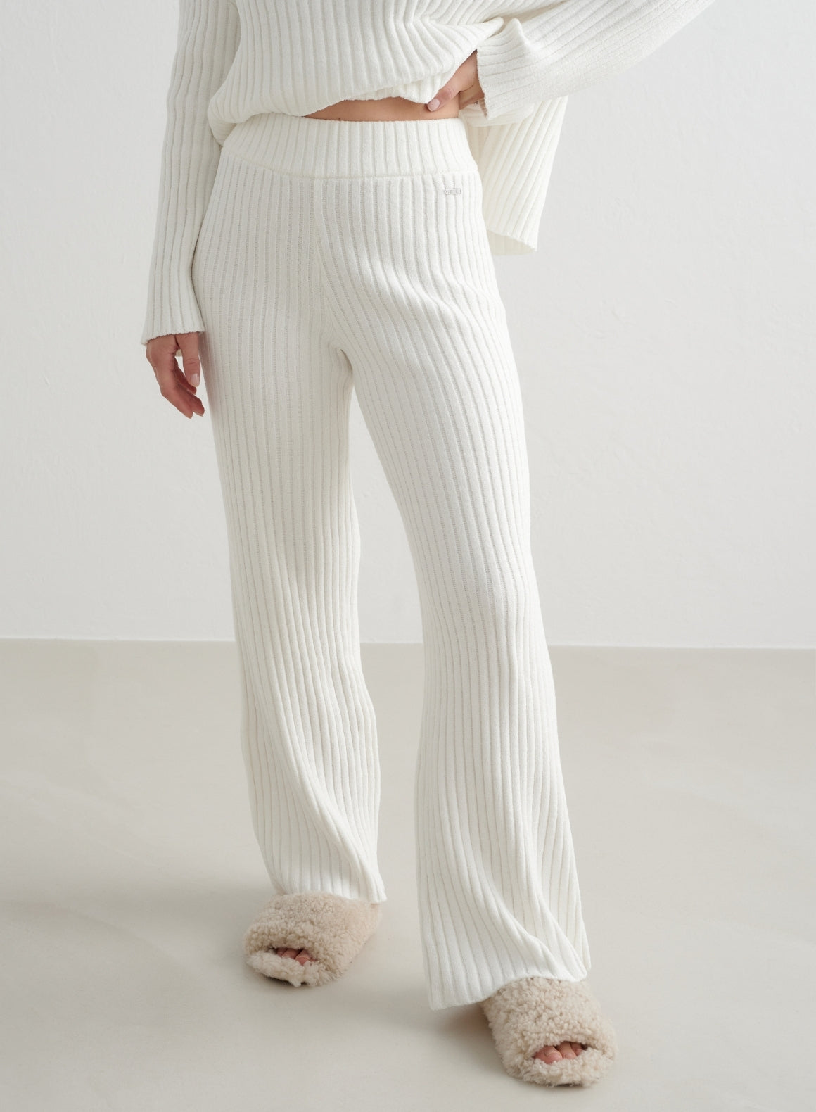 Kerrymae Straight Leg Knit Pants - Off White main image 0