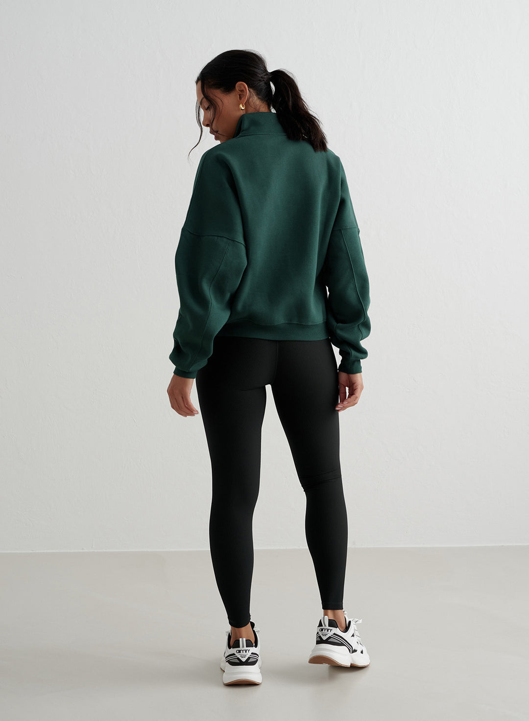 Deep Emerald Varsity Sweat Half Zip – AIM'N AU