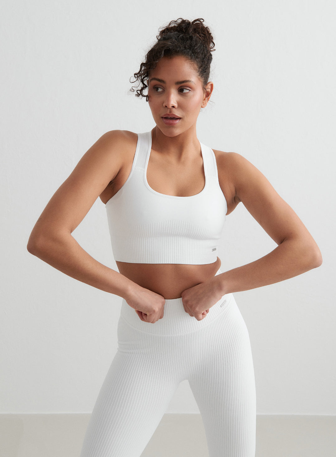 White yoga bra discount