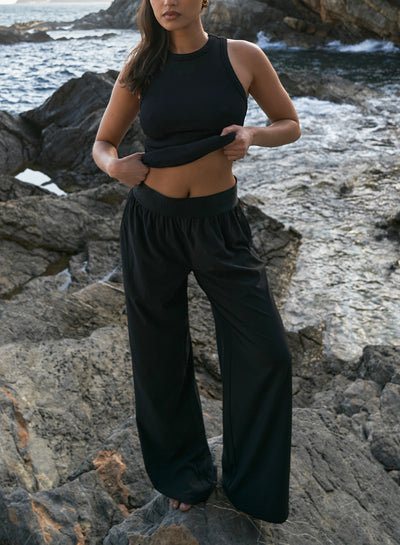 BLACK MAXI PANTS