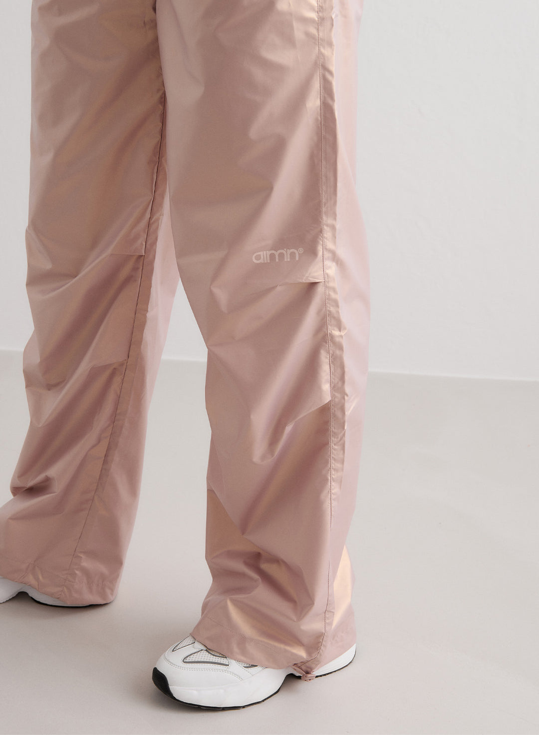 openyy 正規品　ROSE PARACHUTE PANTS KHAKI Rose Metallic Plain Parachute Pants – AIM'N AU