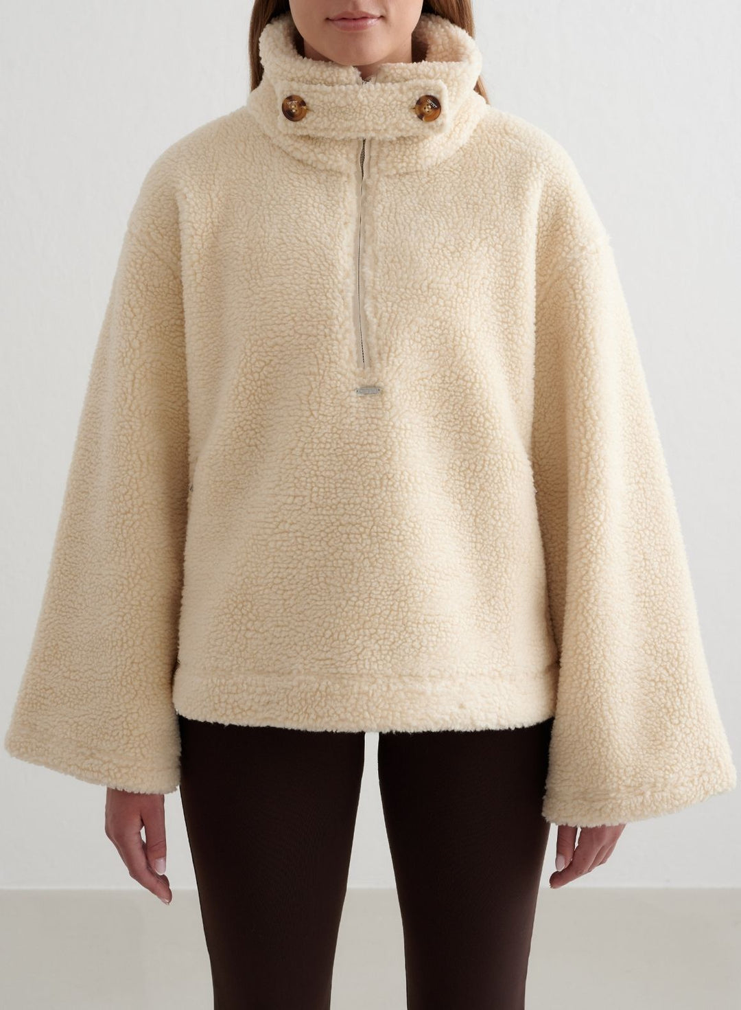 Almond White Pile Anorak – AIM'N AU