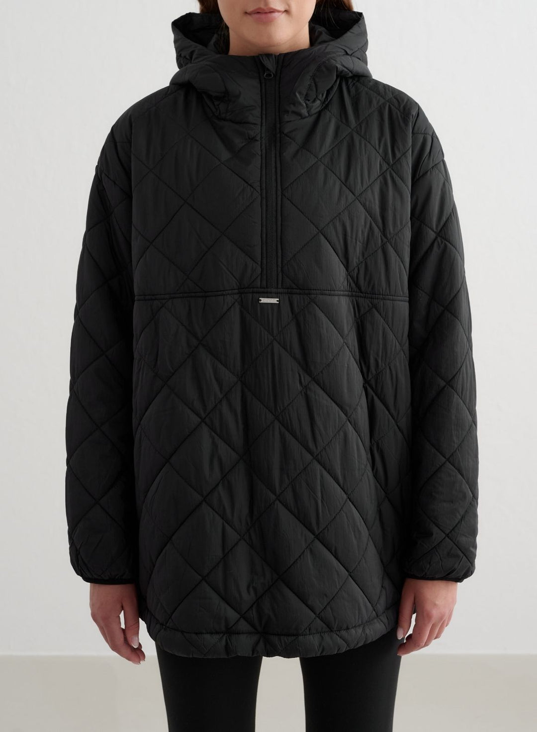 Black Oversized Quilted Anorak – AIM'N AU