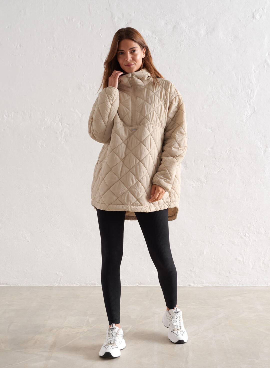 Café Au Lait Oversized Quilted Anorak – AIM'N AU