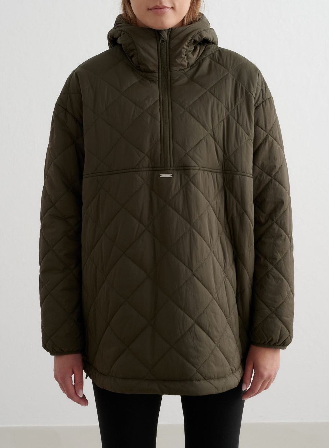 Khaki Oversized Quilted Anorak – AIM'N AU