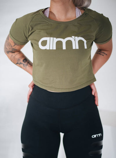 Green Crop T-shirt aim'n sportswear